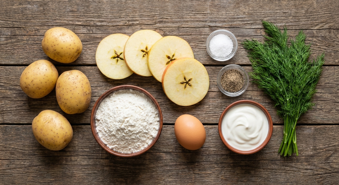 Деруны‑полднички с яблочной ноткой 🥔🍎