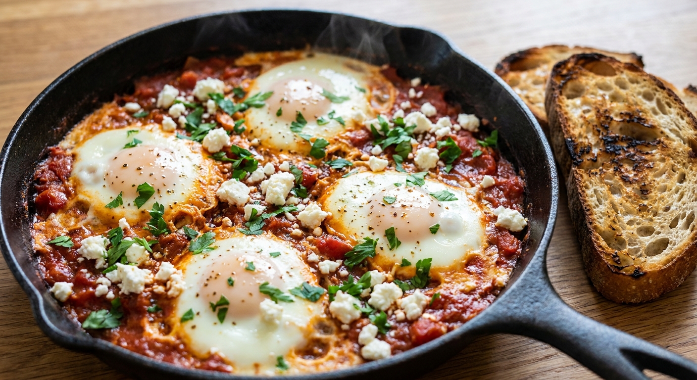 Классическая шакшука на пряных томатах 🍅🥚 — фото 3