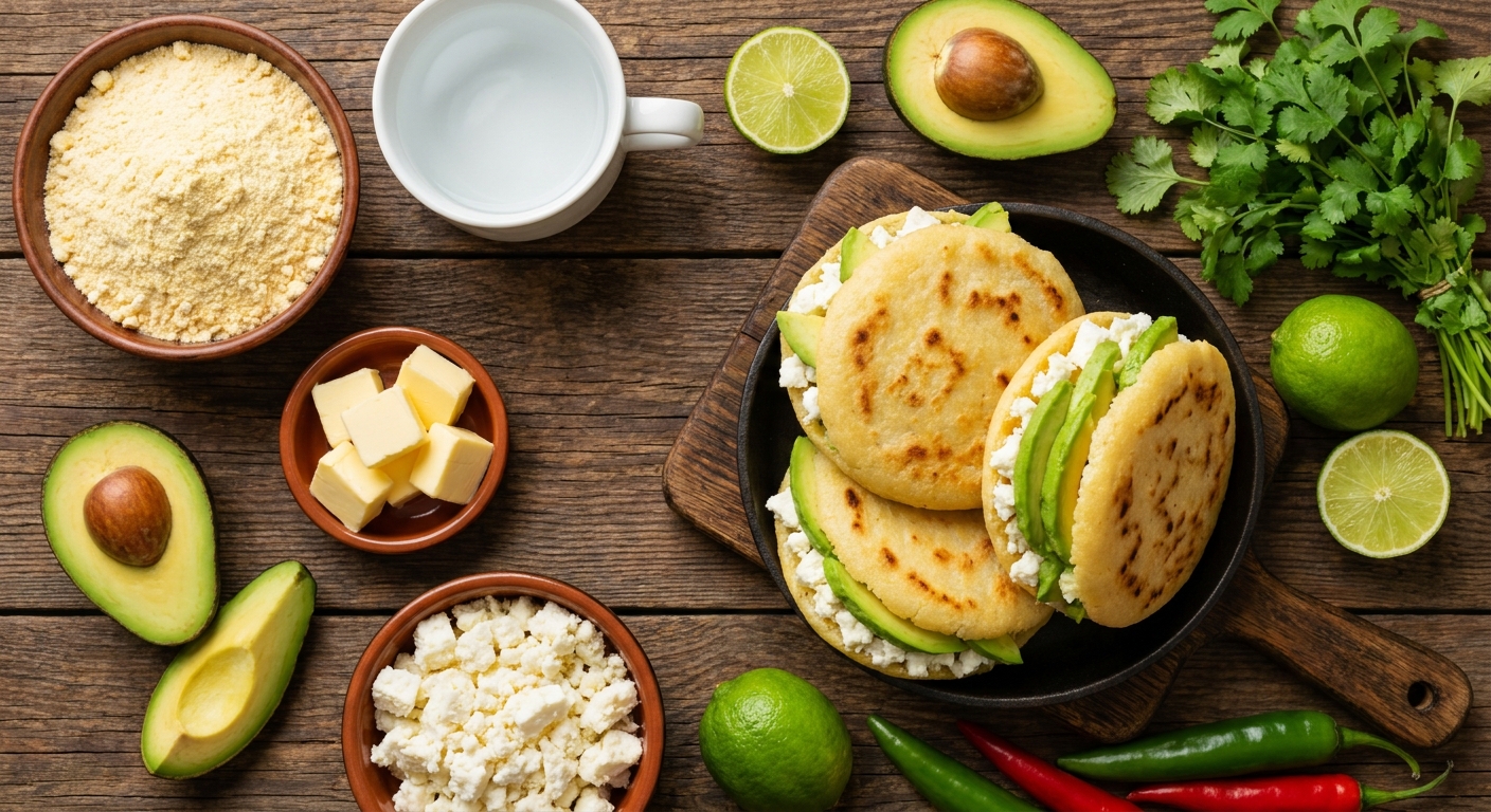 Сырные арепы с авокадо 🌽🥑