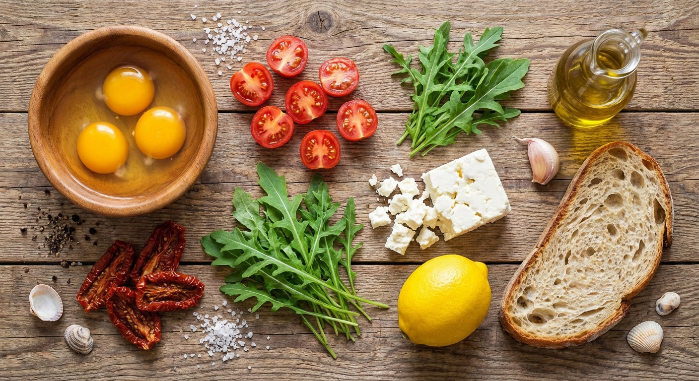Омлет «Утро на побережье» 🌊🍳