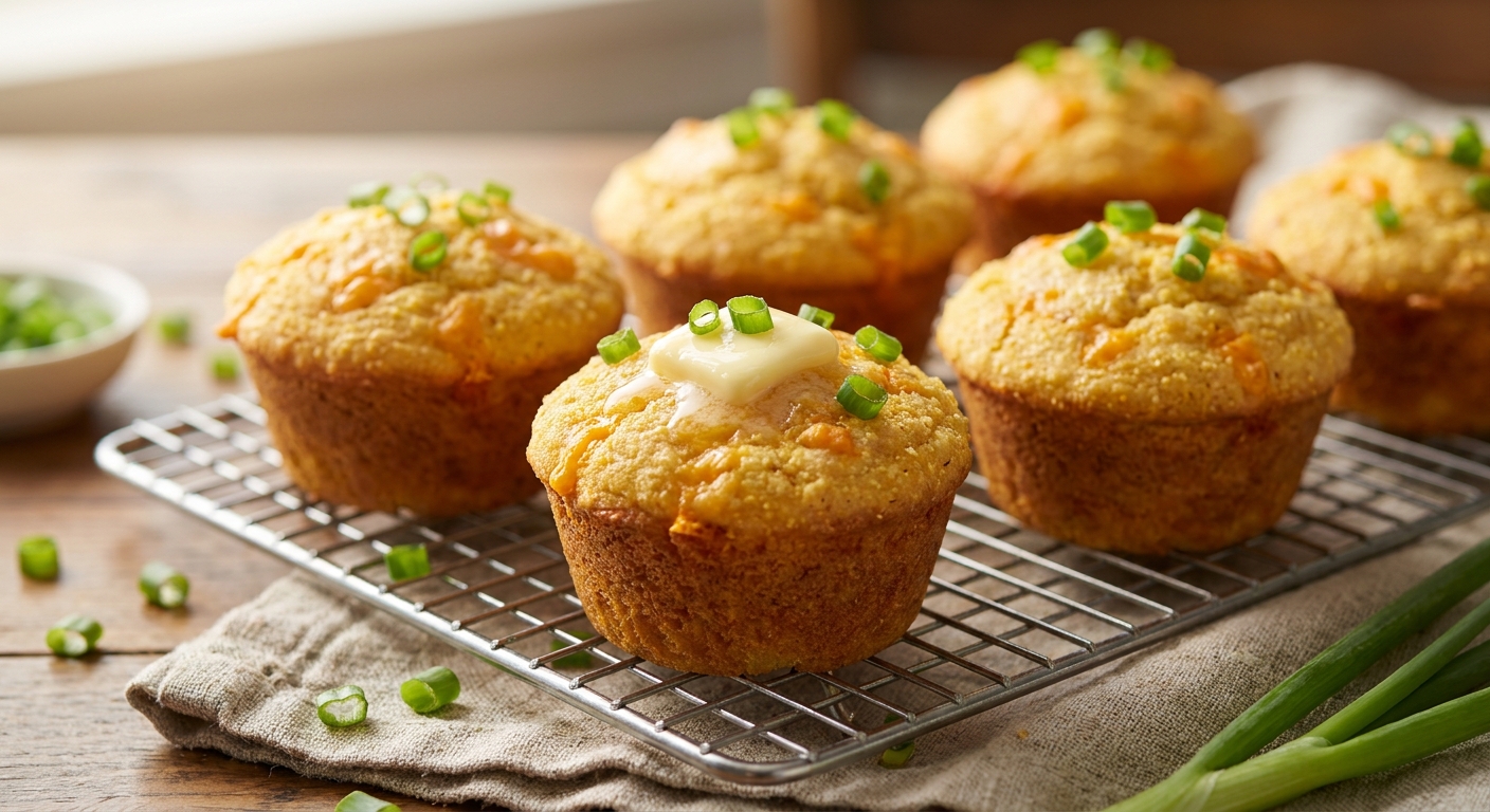 Сливочные кукурузные маффины с чеддером 🌽🧀 — фото 3