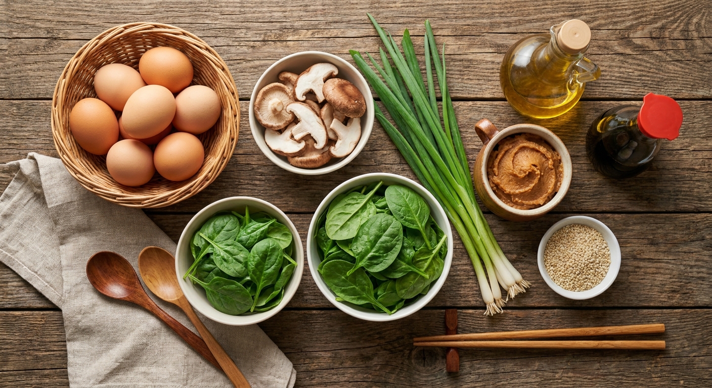 Тамаго‑маффины с мисо и шиитаке 🥚🍄