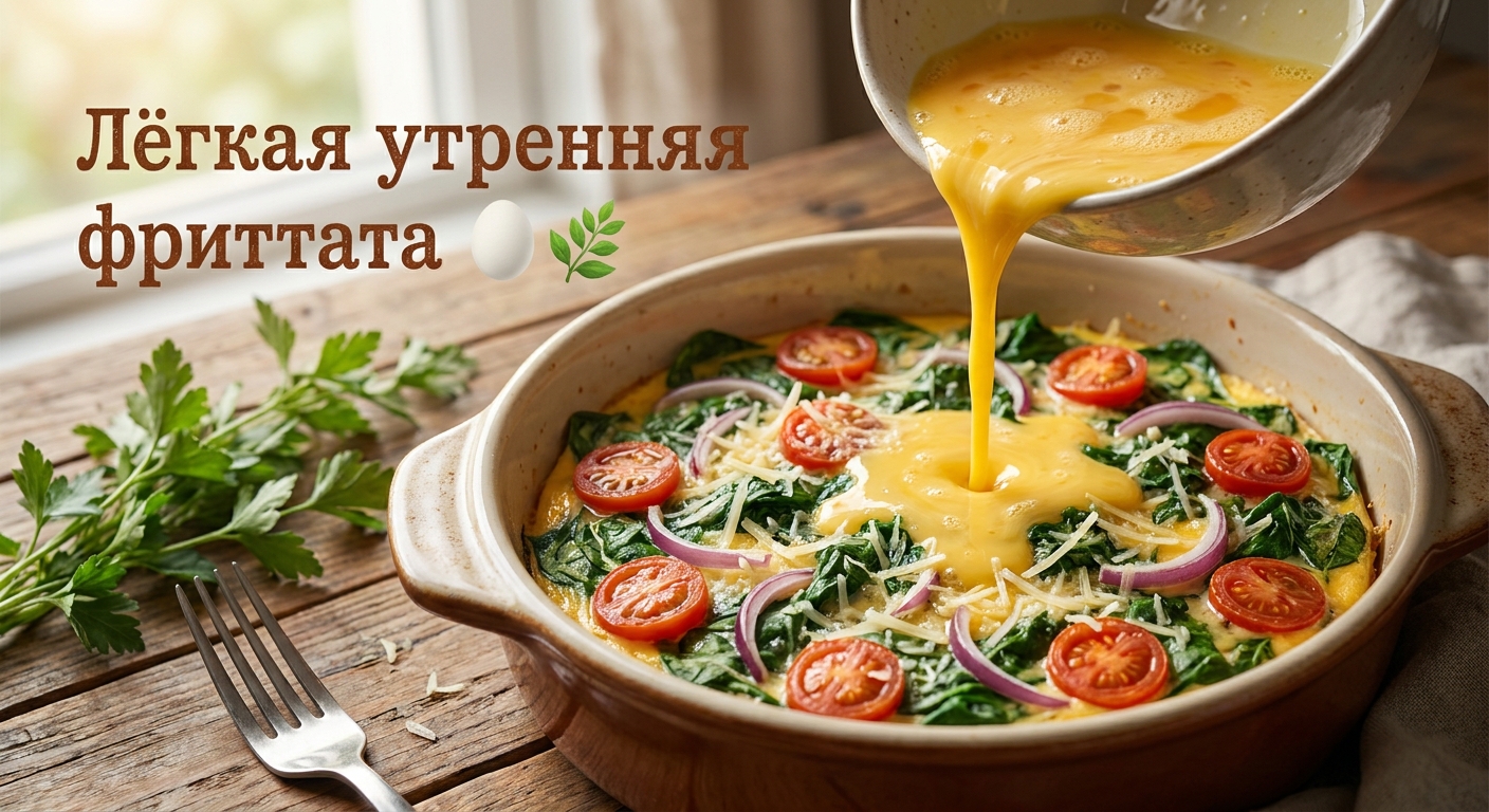 Лёгкая утренняя фриттата 🥚🌿