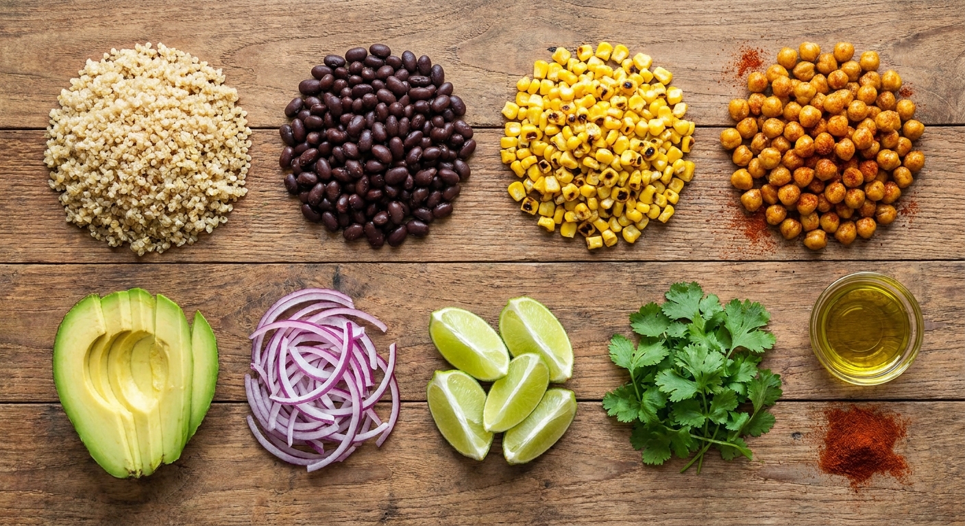 Элоут‑боул с киноа и хрустящим нутом 🌽🥑