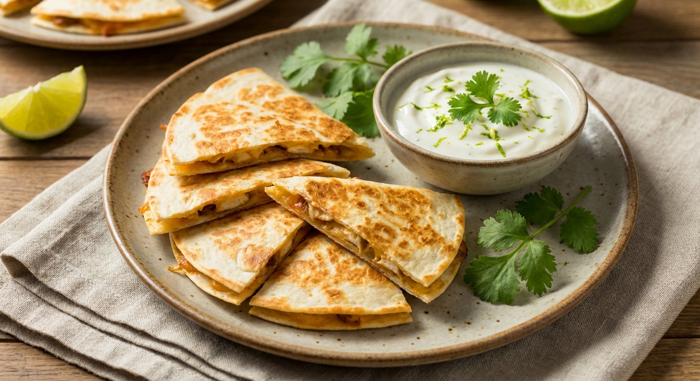 Мини-кесадильи с лаймовым творожным дипом 🌮 — фото 3