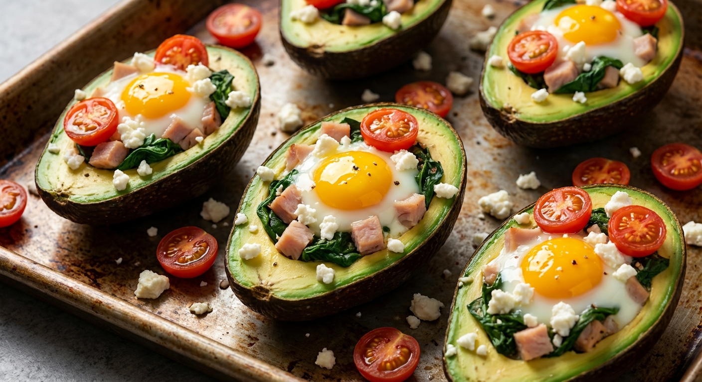 Авокадо-яйца с индейкой и шпинатом 🥑🍳 — фото 2